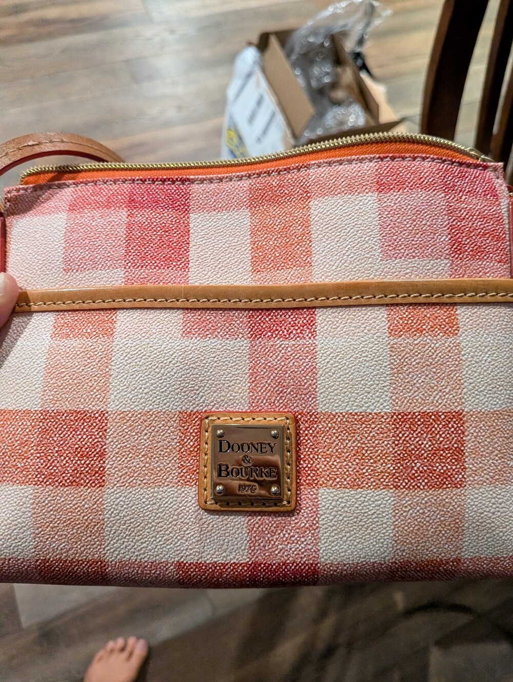Dooney & Bourke Pink Plaid Crossbody Bag